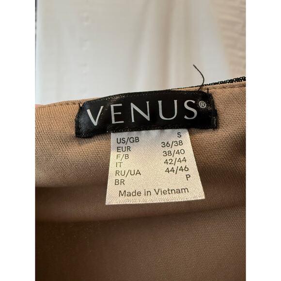 Venus Size Small Long Asymmetrical Wedding BodyCon Sheath Sexy Black Dress - Picture 5 of 5